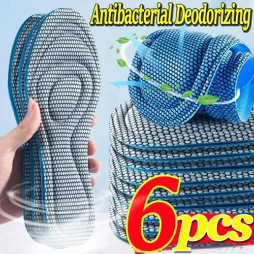 Mewnwadnau Orthopedig Ewyn Cof 2/6Pcs Ar gyfer dynion merched Esgidiau Deodorization Gwrthfacterol Amsugno Chwys Mewnosod Padiau Rhedeg Chwaraeon