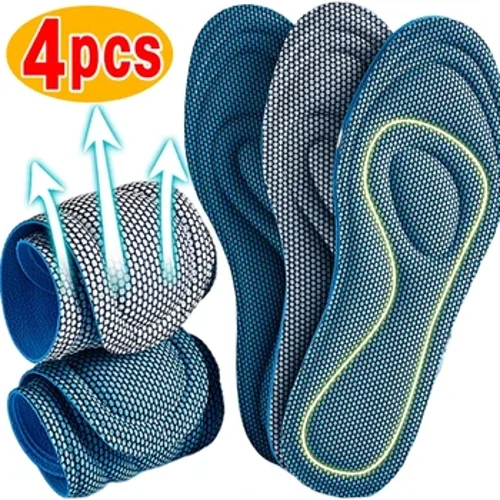 4 pcs Memory Foam Ortopedikoak Oinetakoentzako Bakterioen Desodorizazioa Izerdia Xurgapena Txertatzea Kirol Oinetakoak Korrika Pads