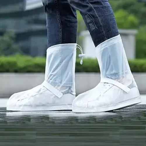 1 par praktiska skoöverdrag Reflekterande design Tjocka regnstövelskydd Utomhuscamping Fiske Regnskoöverdrag