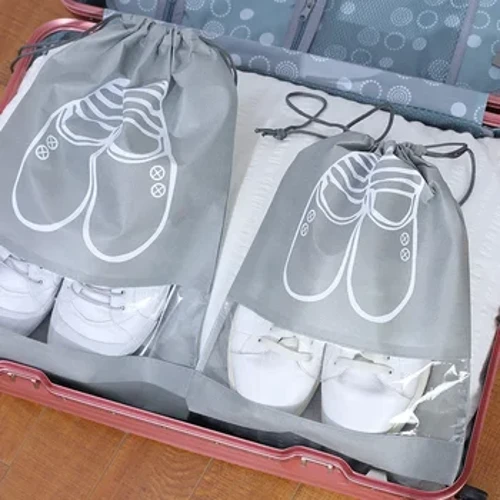 Housse de chaussures étanche à cordon Portable, sac de rangement anti-poussière, pochette d'emballage de voyage, sacs d'organisation de voyage multifonctions