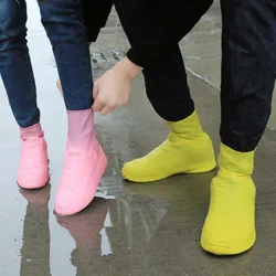 Capa de silicone reutilizável e antiderrapante para sapatos, proteção para calçados de chuva ao ar livre, resistente ao desgaste, à prova d'água, para dias chuvosos