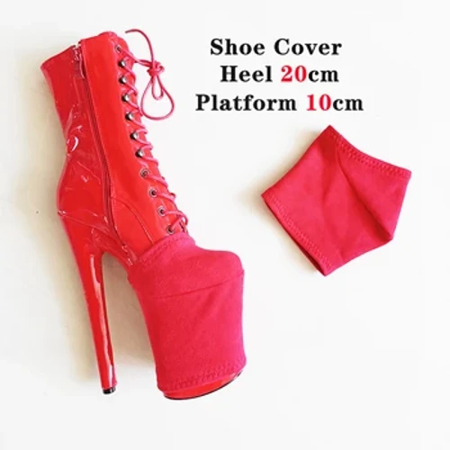 Schuhüberzug, Pole-Dance-Schuhschutzüberzug, High Heels, 20 cm, wasserdicht, Plateau 10 cm, Wildledermaterial, stark verschleißfest