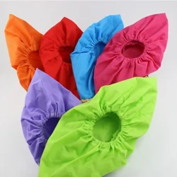 1 Par Förtjocka Återanvändbart elastiskt skoskydd Hem Inomhus Antisladd Overshoes Gäster Familj Studenter Non-woven Solid Color Foot Cover