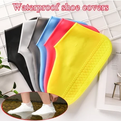 Gorchudd Esgid Silicôn Gwrth-ddŵr 1Pair Esgidiau Glaw Unisex Gwrth-lithro sy'n gwrthsefyll traul ar gyfer Clawr Esgid y gellir ei Ailddefnyddio yn yr Awyr Agored Esgidiau Glaw Plant