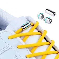 Lacci per scarpe a semicerchio senza lacci Lacci per scarpe elastici Lacci per scarpe da ginnastica Chiusura in metallo Lacci pigri per bambini e adulti Taglia unica per tutte le scarpe