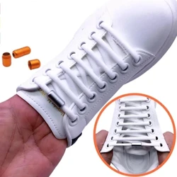 1 par sem laço cadarço opções coloridas cadarços elásticos tênis redondos cadarços preguiçosos sem laços crianças adulto sapatos acessórios