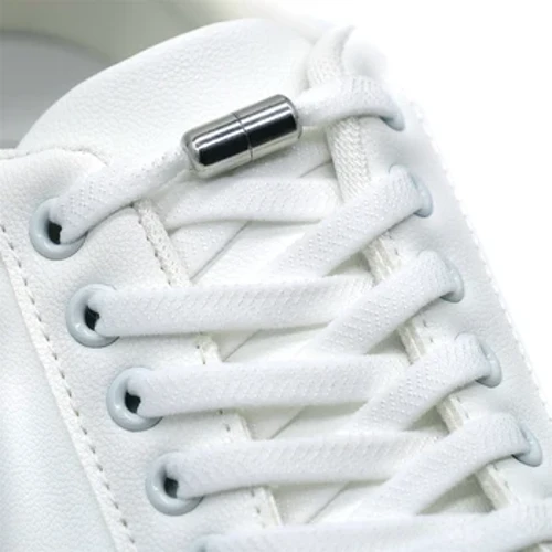 Șireturi elastice pentru pantofi pentru adidași Șireturi plate fără legături șireturi Metal Capsule Lock Uzură rapidă Lazy ShoeLace 16 culori