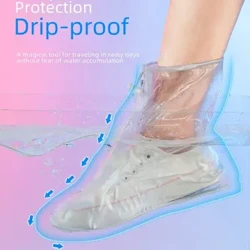 Couvre-chaussures imperméables et antidérapants en Silicone pour hommes et femmes, épais, usage extérieur, fond résistant à l'usure, imperméable