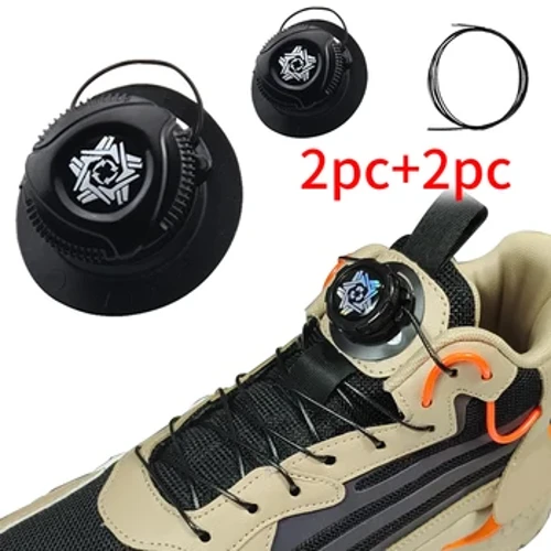 1 par Metal Wire Drejeligt Automatisk Spænde Reb Sneaker Snørebånd til Børn/Voksen Ingen Snøre Snørebånd Quick Lock Shoestrings Sneakers
