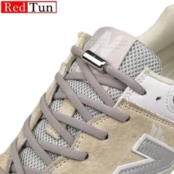 1 paio di lacci senza cravatta lacci per scarpe a metà tondo per bambini e adulti lacci per scarpe da ginnastica elastici lacci per scarpe in metallo con blocco pigro veloce