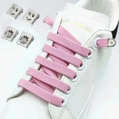 Chất Lượng Nụ Cười Không Buộc Dây Giày Co Giãn Giày Sneaker Dây Giày Ngoài Trời Giải Trí Phẳng Dây Giày Cho Trẻ Em Và Người Lớn Nhanh Dây Thả Vận Chuyển