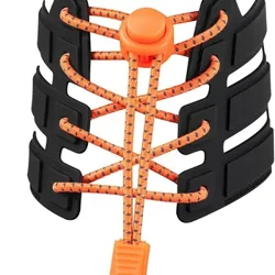 1pair colorés points rond shoelaces élastique verrouillage en plastique randonnée sport sans cravate shoelace adultes accessoires de chaussures