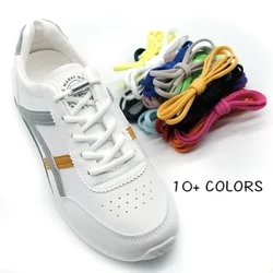 Tanpa Dasi Tali Sepatu Sneakers Warna-warni Pilihan Tali Elastis untuk Olahraga Tali Sepatu Bulat Tanpa Dasi Anak Dewasa Aksesoris Sepatu