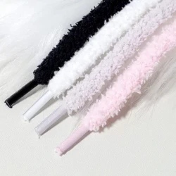 1 Pasang Lucu Mewah Sneakers Tali Sepatu Pria Wanita Tinggi Atas Kasual Kanvas Sepatu Datar Tali Aksesoris String