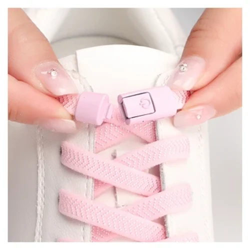 20 colori Lacci per scarpe elastici senza lacci per scarpe da ginnastica Lacci per scarpe Presse Blocco in metallo Lacci pigri Scarpe casual Accessori
