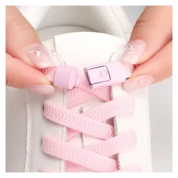 20 Warna Tali Sepatu Elastis Tanpa Dasi untuk Sneaker Flat Tali Sepatu Tekan Kunci Logam Malas Tali Sepatu Aksesoris Sepatu Kasual