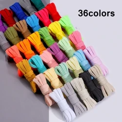 36 Warna Flat Tali Sepatu untuk Angkatan Udara Tali Sepatu Tenis Sneaker Putih Hitam Kanvas Pria Wanita Tali Sepatu Basket String
