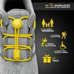 1 คู่สีจุดรอบ Shoelaces พลาสติกยืดหยุ่นล็อคเดินป่ากีฬา NO Tie Shoelace ผู้ใหญ่เด็กรองเท้าขี้เกียจลูกไม้