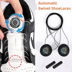 2024 Fou Automatic Laces Sneakers Swivel Buckle Shoes e aunoa ma ni fusiua Tamaiti Matutua Paie Leai se Nonoa Nonoa seevae Meafai seevae 1Pair