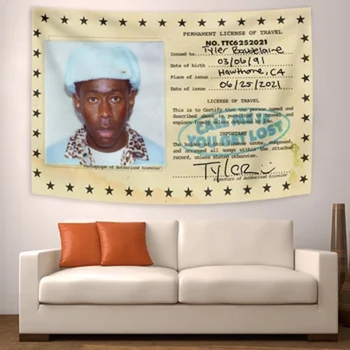 90X150Cm Tyler The Creator Flower Boy Tấm Thảm Treo Tường Nghệ Thuật Cho Phòng Ngủ Trang Trí Phòng Khách Trường Đại Học Ký Túc Xá