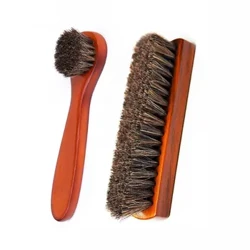 Lông ngựa Giày Bàn Chải Đánh Bóng Bộ Da Giày Bốt Chăm Sóc Sạch Ba Lan Daubers Applicators Tay Cầm Dài Làm Sạch Oiling Bàn Chải