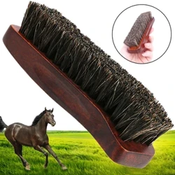 Természetes fa sörtéjű lószőr cipőcipőkefe Care Clean Shine Polish Brush