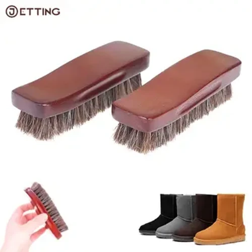 Scuab bróg Fur Shine Nádúrtha Scuab Polainnis Adhmad Bristle Capall Gruaige Bróg Tosaithe Scuab Cúram Glan Scuab bróg Leathar Ilfheidhmeach