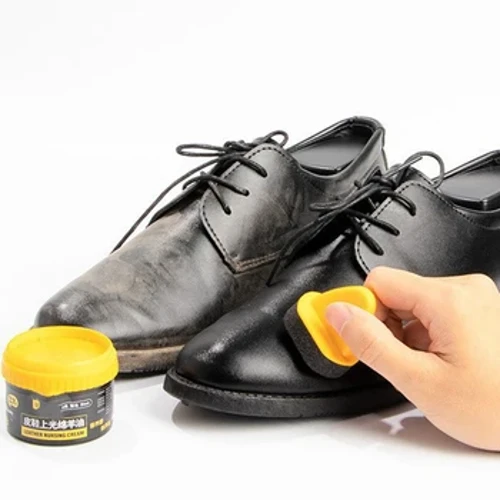 Polisseuse universelle pour chaussures en cuir, brosse de nettoyage rapide, éponge de polissage du cuir, cire de nettoyage, crème de réparation du cuir