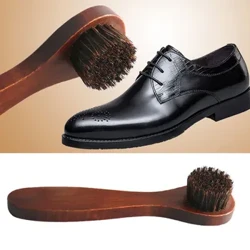 Uzun saplı At Kılı Ayakkabı Fırçası Deri Ayakkabı Temizleme Fırçası Yuvarlak Kafa Spor Ayakkabı Fırçası Çizme Cila Fırçası brosse chaussures