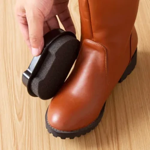 Sofa Quick Shine Sko Brush Cleaner Læder Polering Rengøring Flydende Voks Shining Sponge Poler Sko Støvle 1 Stk