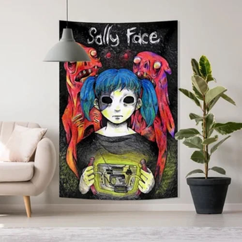 90x150cm Wynebau Sally Ac Addurn Tapestri Cartref Ashley Addurn Ystafell Kawaii Tapestri Baner Madarch Ar Y Wal