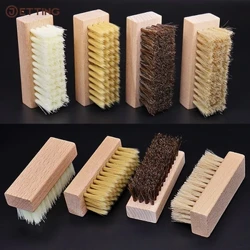 1PCS Nëtzlech Holz Handle Schong Pinsel Polnesch Pinsel Plastik Hoer Soft Schwäin Hoer Pinsel Sneaker Schong Botzen Pinsel Wäsch Pinsel