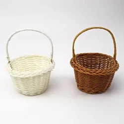 Basgedi Merch Blodau Priodas Basgedi Blodau Rattan DIY Trefnydd Rhodd Candy Basged Addurniadol Ar gyfer Basgedi Storio Blodau