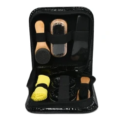 Kit de brosses à chaussures, applicateurs de polissage naturel, ensemble d'entretien des chaussures propres pour chaussures en cuir, bottes et plus encore