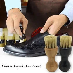 Giày Da Bàn Chải Đánh Bóng Bàn Chải Đánh Giày Tay Cầm Gỗ Boot Di Động Giày Bàn Chải Giày Dụng Cụ Vệ Sinh Hog Lông Bàn Chải Dành Cho Giày