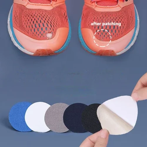 Toppa per scarpe Adesivo per riparazione toppa Sovvenzione Scarpe appiccicose Solette Protezione per tallone Riparazione del foro del tallone Foderato Anti-usura Strumento per la cura del piede del tallone