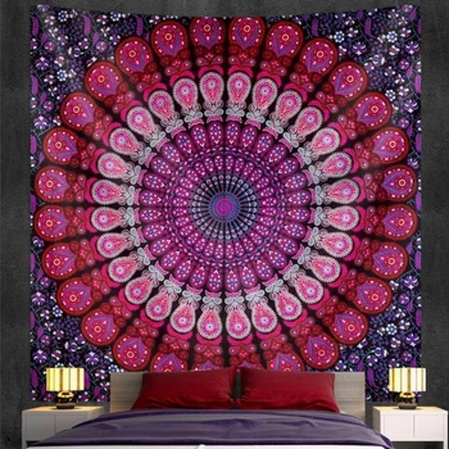 Vintage gradient gobeläng heminredning Indisk psykedelisk scen mandala gobeläng hippie bohemisk inredning lakan yogamatta
