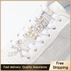 2 Pc = 1 Pare DIY Sneaker AF1 Oinetako Apaingarriak Distira handiko Oinetako lokarriak Buckle Metalezko Buklea Oinetako lokarri osagarriak Metalezko parpailak blokeoa