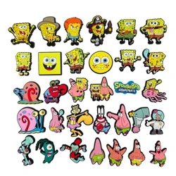 Aoger 32kinds SpongeBob aýakgap krok jadylary, sandal bezegi aýakgap esbaplary, dostlar sowgatlary