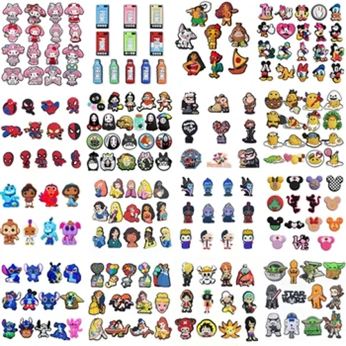 Disney Sanrio Kuromi 8-16PCS/Se'e fa'atauva'a teuteuga tama'ita'i fa'ata'ita'i Jeans Fa'ata'ita'i Mana'omia Fa'ameaalofa Fa'afiafia seevae mea fa'apipi'i Buckle