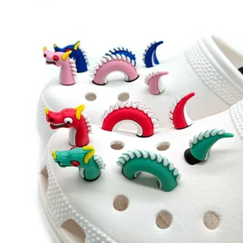 1Set Spoof Cartoon China Joka PVC Shimo la Viatu Hirizi za Viatu vya DIY vya Mapenzi Vinafaa Mapambo ya Croc Snake Buckle Unisex Zawadi