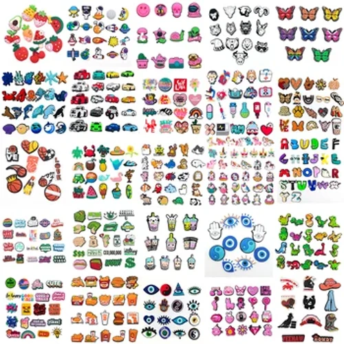 Poeth 25 Set Swynion Esgidiau Cartŵn Ciwt ar gyfer Clogiau Sandals Sliperi Addurno Affeithwyr ar gyfer Plant Anrhegion Parti Merched