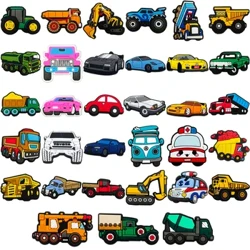 Car Collection Engineering vehicle goods train Shoe Charms for Clogs Sandals Decoration Shoe Buckle for Friends Gifts