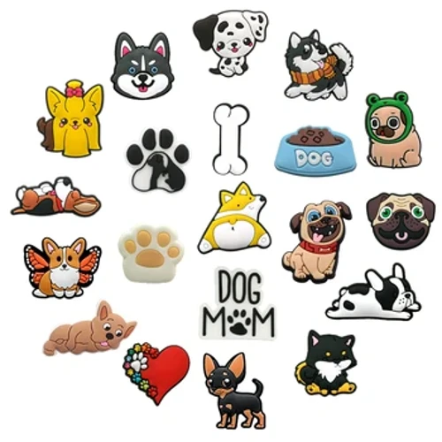 Vânzări noi, 1 buc PVC drăguț pentru pantofi de câine Ace pentru Croc Accesorii Sandale Brățară Decorații Cadouri de petrecere pentru copii