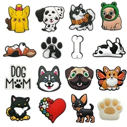 Kedatangan Baru 1Pcs Anjing Lucu Pvc Sepatu Pesona untuk Aksesoris Buaya Pin DIY Gelang Gelang Anak-anak Dewasa Pesta Hadiah