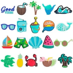 Hot Verkaf PVC Summer Beach Schong Charms Pin fir Croc Accessoiren Bracelet Armband DIY Dekoratioun Meedercher Fraen Party Kaddoe