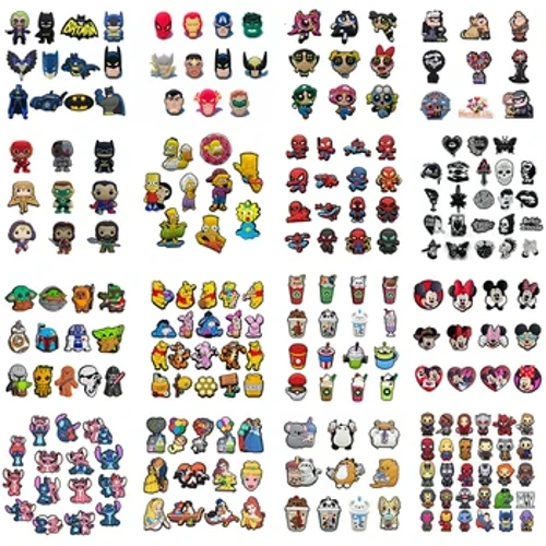 Cyfres MINISO Disney Stori Tegan Ciwt Arth Swyn Esgidiau PVC Cartŵn DIY Clocsen Sandalau Esgidiau Affeithwyr Addurnwch Anrhegion Merch Bachgen i Blant