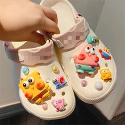 1 Set Cute Cartoon DIY Schong Charms fir Crocs Charms Pack Verkaf fir Crocs Schong Accessoiren Schong Clogs Dekoratiounen Kanner Kaddoen