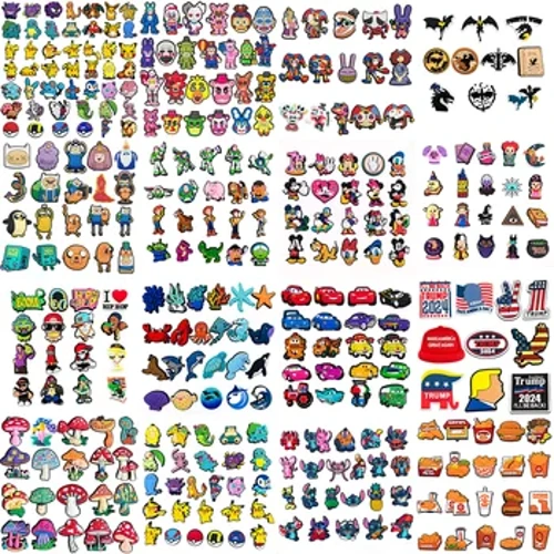 Potdemiel Přívěsky na boty Hot Set Velkoobchod Cool Pins PVC DIY Sandály Příslušenství pro dřeváky Friend Kids Men Party Favors X-mas Gigs