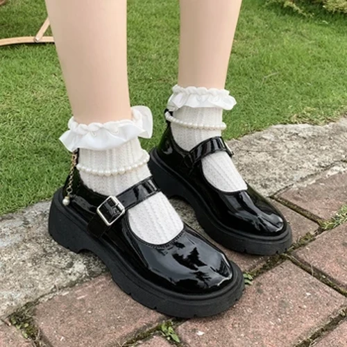Izicathulo Ezintsha Ze-Lolita ZaseJapane U-Mary Jane Ugqoka Abesifazane Amantombazane Akudala Abafundi I-JK Uniform Platform Shoes Cosplay High Heels Plus Size 42